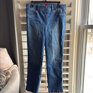 SPANX Blue Straight Leg Jeans Medium Wash